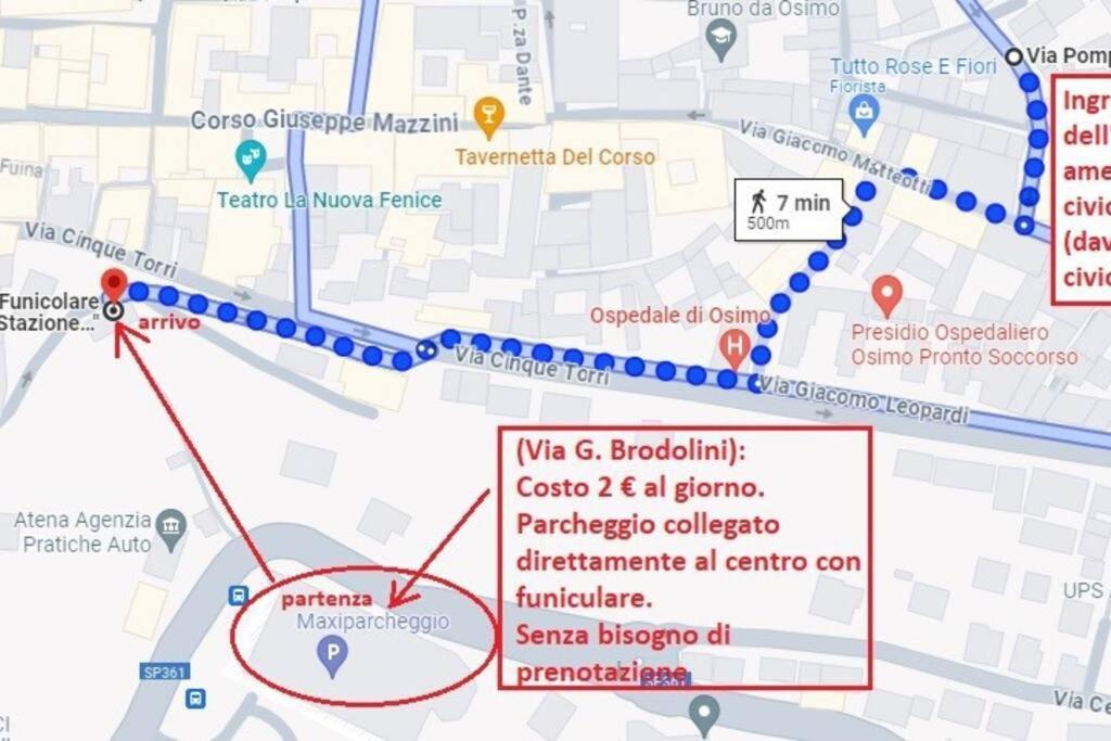 Osimo Nel Cuore Del Centro, Free Wi-Fi E Netflix Apartment Екстериор снимка